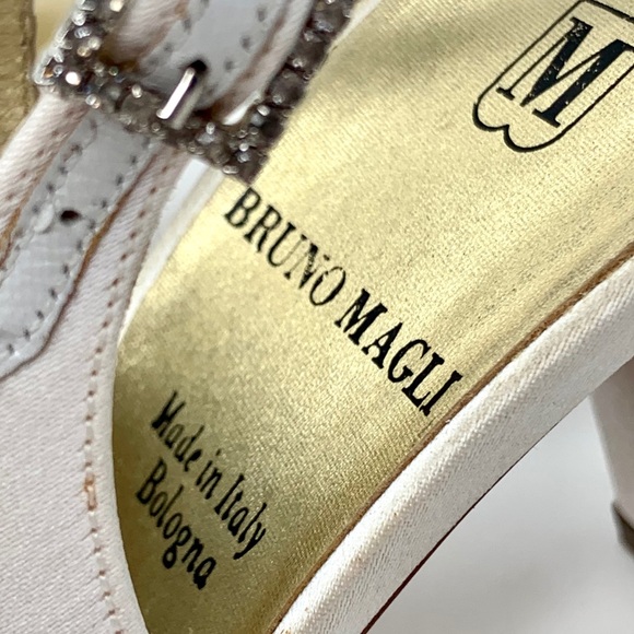 Bruno Magli Chablis White Crystal Ankle Dress Shoe - Picture 5 of 14